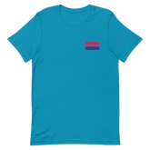 Bisexual Pride Flag Embroidered T-Shirt
